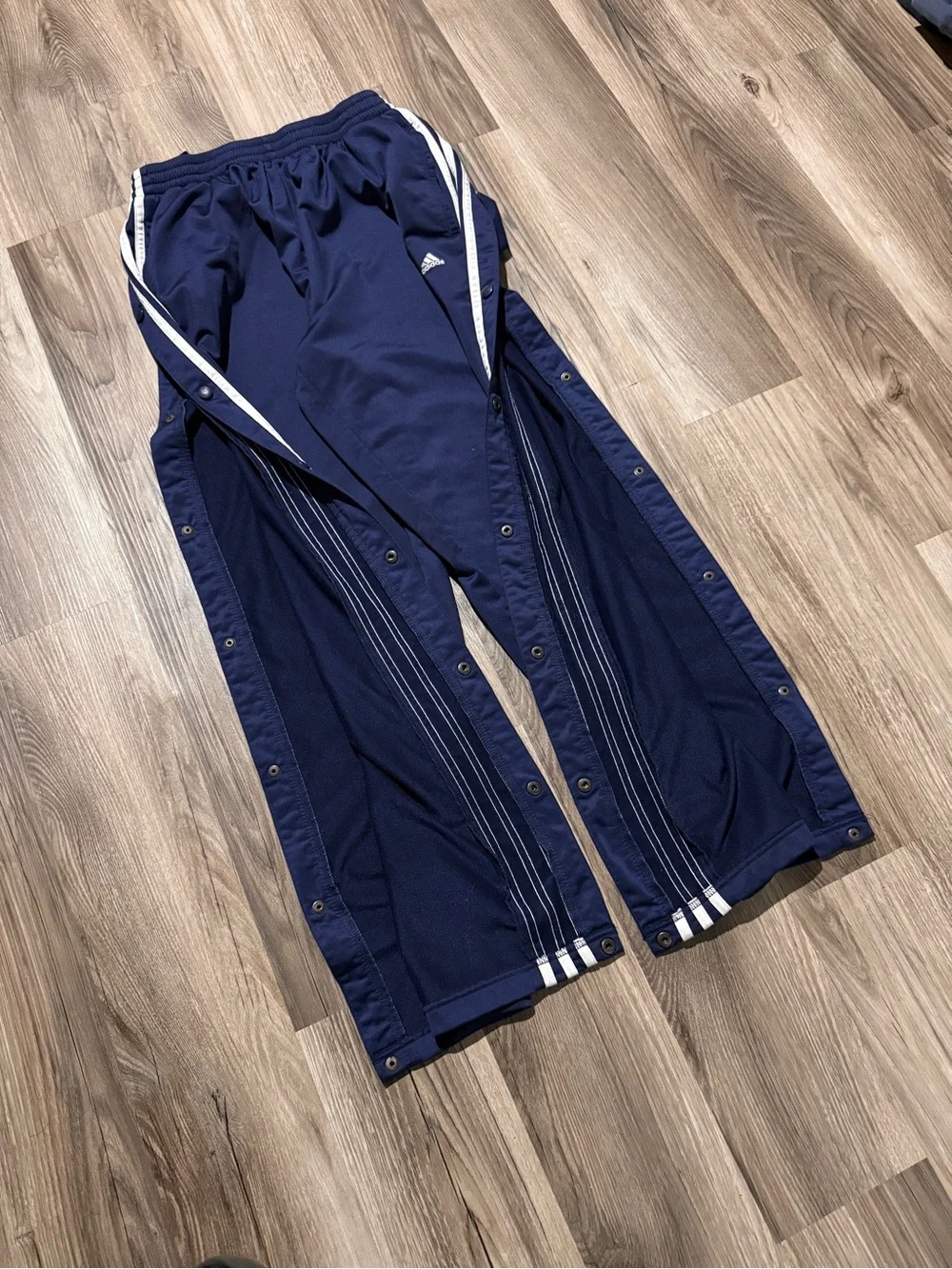 Vintage 1990’s Adidas Striped Ripaway Sweatpants • Size L